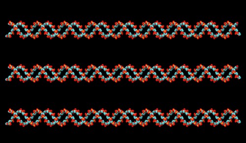 Digitally generated image of helix structure. 
Photo: Calysta Images