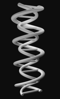 Digitally generated image of helix structure. 
Photo: Calysta Images