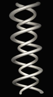 Digitally generated image of helix structure. 
Photo: Calysta Images