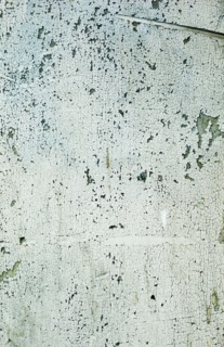 Peeling paint.
