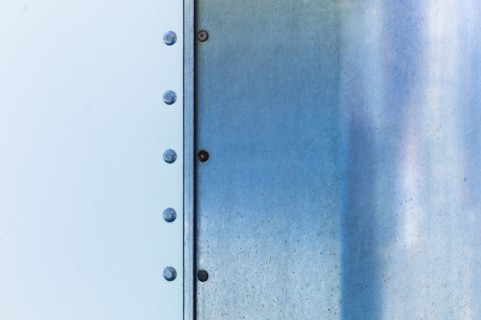 Detail of metal with rivets.
