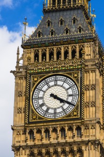 UK, London, Detail of Big Ben.