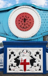 UK, London, Tower Bridge crest.