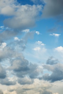 Blue sky with clouds.