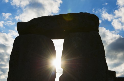 UK, England, Wiltshire, Stonehenge monument.
