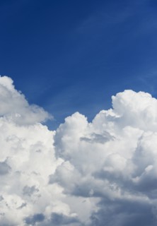 Blue sky with clouds.