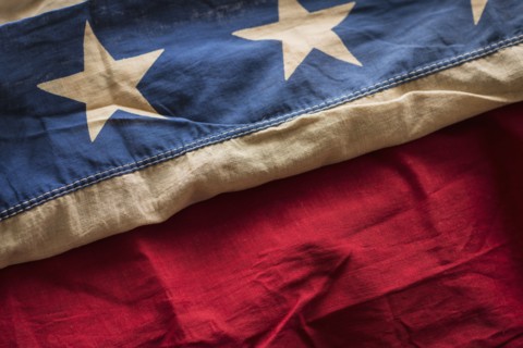 Antique American flag.