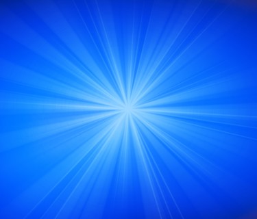 Glowing star on blue.