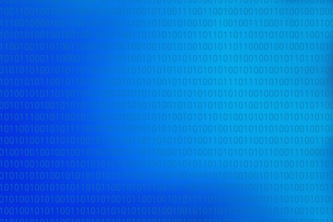 Blue background representing binary code.