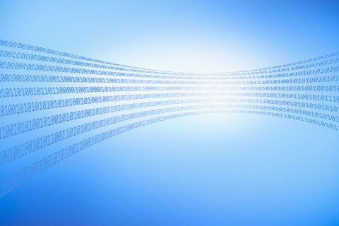 Abstract blue background representing binary code.