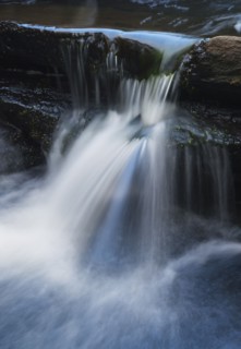 USA, New York City, Central Park, Scenic waterfall.