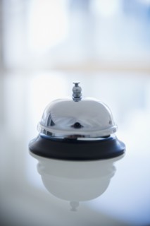 Close-up view of small bell . Photo : Jamie Grill