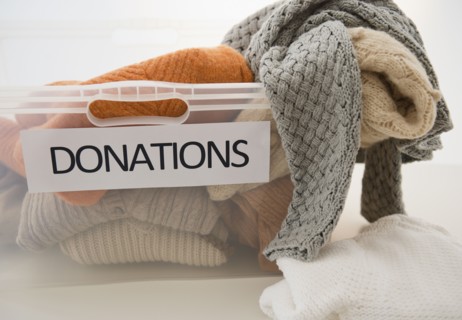 Studio Shot of donation box. Photo : Jamie Grill