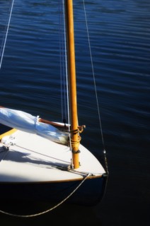 Yacht with furled sail. Photo: Daniel Grill