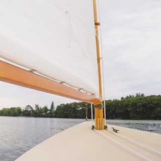 Close-up of yacht sail. Photo: Daniel Grill