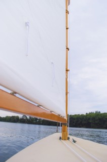 Close-up of yacht sail. Photo: Daniel Grill