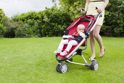 Girl in pram during walk. Photo: Mark de Leeuw