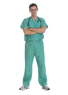 Portrait of doctor, studio shot.