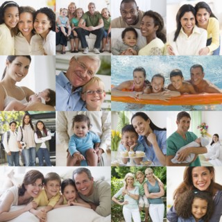 Composite image of families.