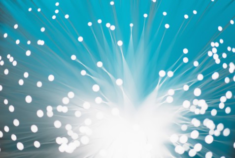 Fiber optic glowing, studio shot.