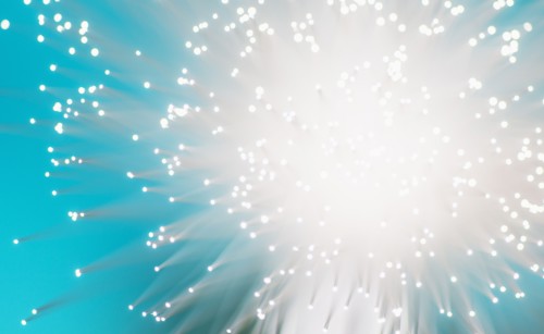 Fiber optic glowing, studio shot.