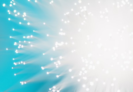 Fiber optic glowing, studio shot.