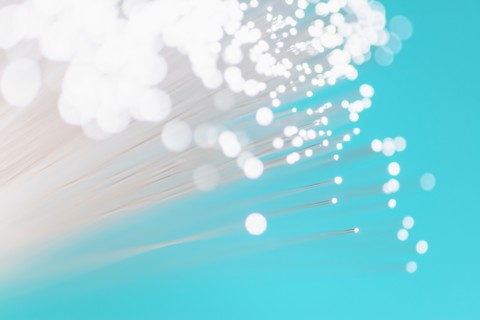 Fiber optic glowing, studio shot.