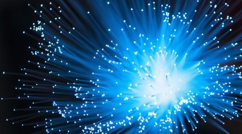Fiber optic glowing, studio shot.