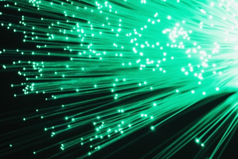 Fiber optic glowing, studio shot.