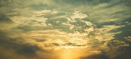 Sunset sky.