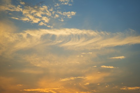 Sunset sky.