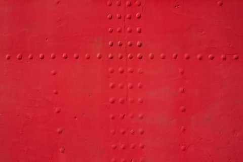 Detail of red tugboat.