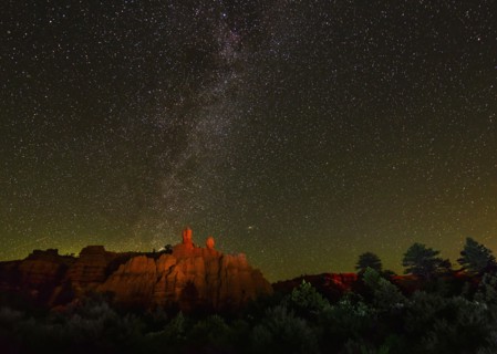 Red Canyon at night.