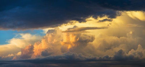 Dramatic sky at sunset.