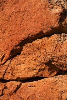 Navajo Loop Trail, Cracked rock, close-up.