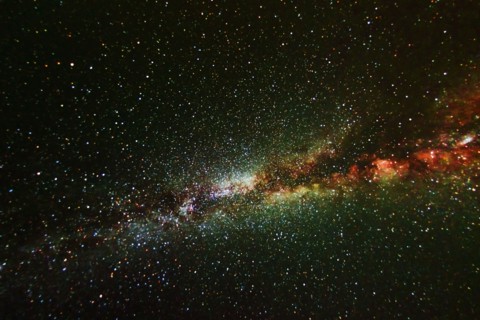 Milky way on night sky.