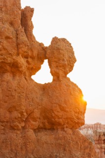 Rock formations at sunset.
