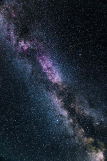 Milky way on night sky.