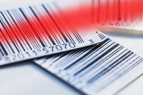 Close up of bar codes, studio shot.