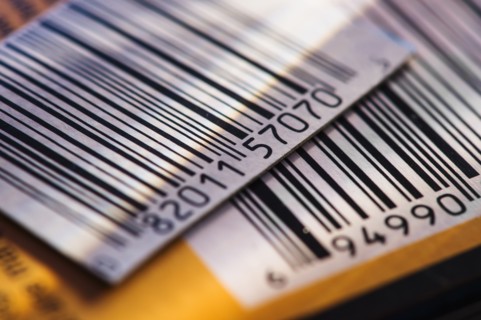 Close up of bar codes, studio shot.