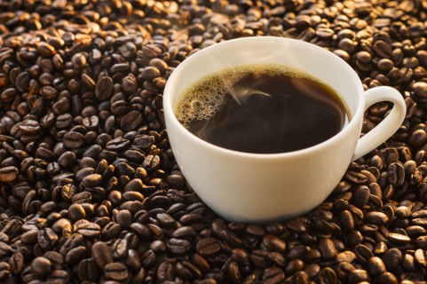Hot coffee, studio shot.