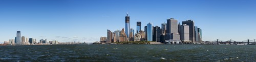 Panoramic view of Lower Manhattan.