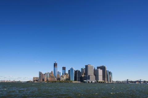 Panoramic view of Lower Manhattan.