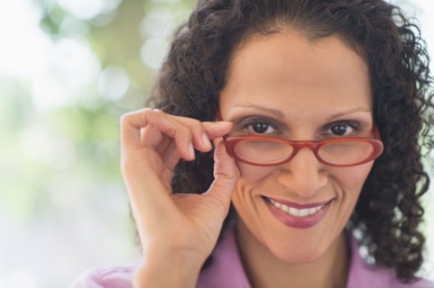 Woman working in office.