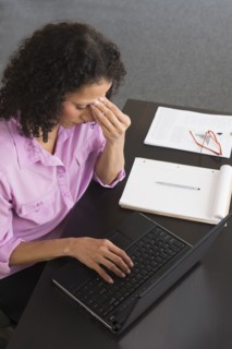Woman working in office.