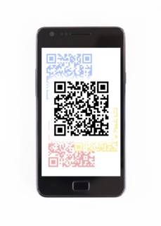 Barcode on mobile phone.