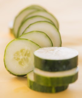 Studio shot of cucumber. Photo : Daniel Grill