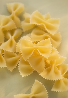 Studio Shot of bow tie pasta. Photo: Daniel Grill