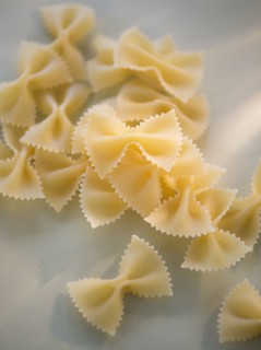 Studio Shot of bow tie pasta. Photo: Daniel Grill