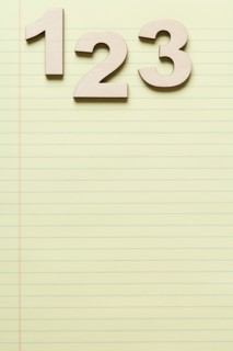 Numbers 1, 2 and 3 on legal pad. Photo : Kristin Duvall